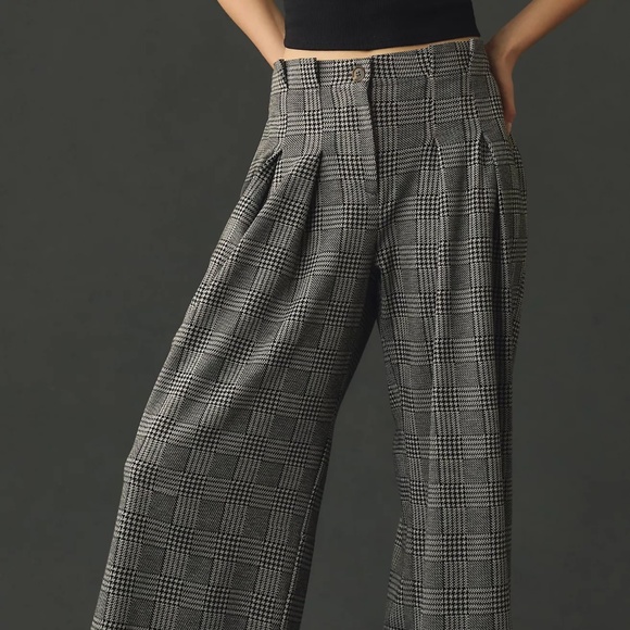 Anthropologie Maeve Plaid Pleated Pants sz 4 - Picture 3 of 9